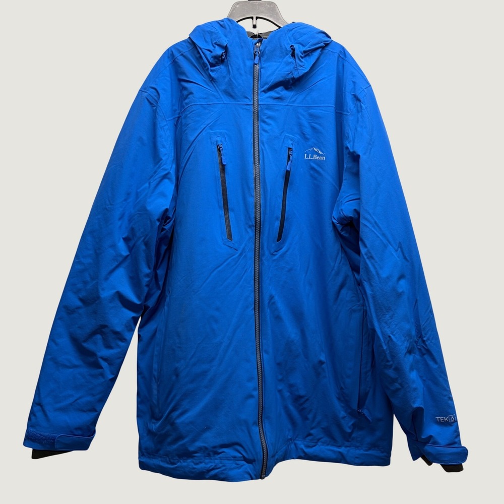 L.L. Bean Men Waterproof Packaway Insulated Jacket Blue XXL Gorpcore Outdoor NWT